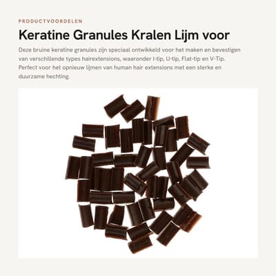 Dailygoods- Kralenlijm Premium - Keratine Granules - Hairextensions - I-tip/U-tip/Flat-tip/V-tip - Duurzaam - Gemakkelijk te smelten