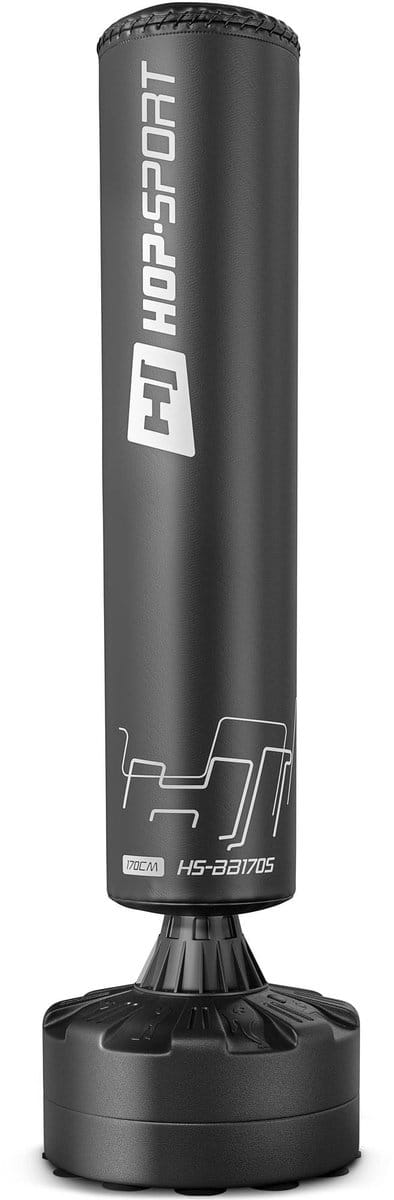 Hop-Sport HS-BB170S – Staande Bokszak – 170 cm Hoogte – Anti-Shock Systeem – Basis met Zuignappen