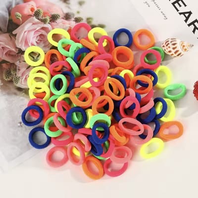 CHPN - Gekleurde elastiekjes - Haarelastiekjes - 2CM - Kleine elastiekjes - Haarstyling - 100 stuks - Elastiekjes voor kinderen
