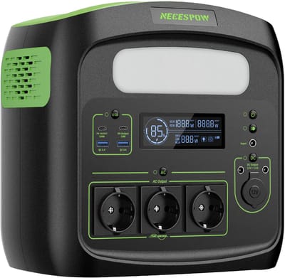 Newsmy - N7576 Draagbaar Powerstation - 700W - 483.84Wh - LiFePO4 Batterij - Solar Generator - 3xAC - 100W USB-C - Mobiele Stroomvoorziening voor Camping - Thuis