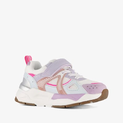 Blue Box meisjes dad sneakers wit pastel - Maat 25