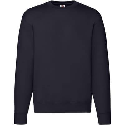 Fruit of the Loom Heren Premium Ingelegd Sweatshirt (Deep Navy)