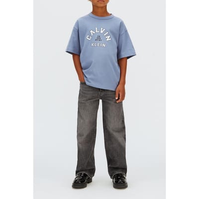Calvin Klein Boys Varsity Graphic T-shirt Satin Blue Taglia: 12 | T-shirt Outlet | kids | Blu