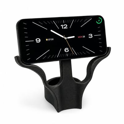 MagSafe Oplader Dock Stand Geschikt voor iPhone 16 Pro Max – Telefoonhouder met Magnetische Uitlijning – Bureau en Nachtkastje Dock – Zwart