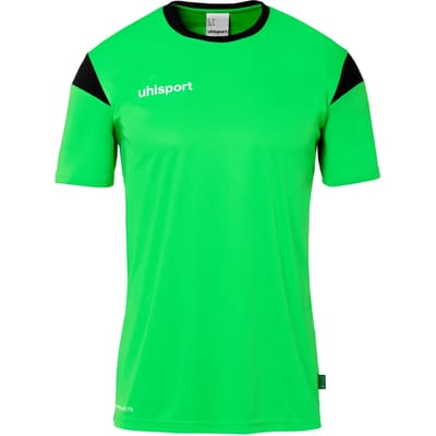 Uhlsport Squad 27 Shirt Korte Mouw Kinderen - Fluo Groen / Zwart | Maat: 116