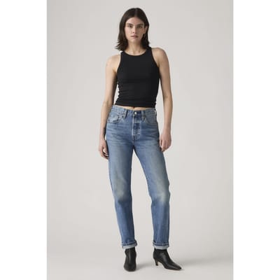 Levi's 501® Original Selvedge Jeans Size: W27L32 | Straight Pants Outlet | Dames | Blauw