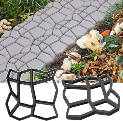 Betonvorm Stenen - Tuinpad Gietvorm - Zelf Bestraten - Herbruikbaar Plastic - 43x43x4cm