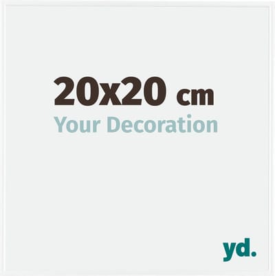 Your Decoration - Fotolijst 20x20 cm - Kunststof - Wit Hoogglans - Evry