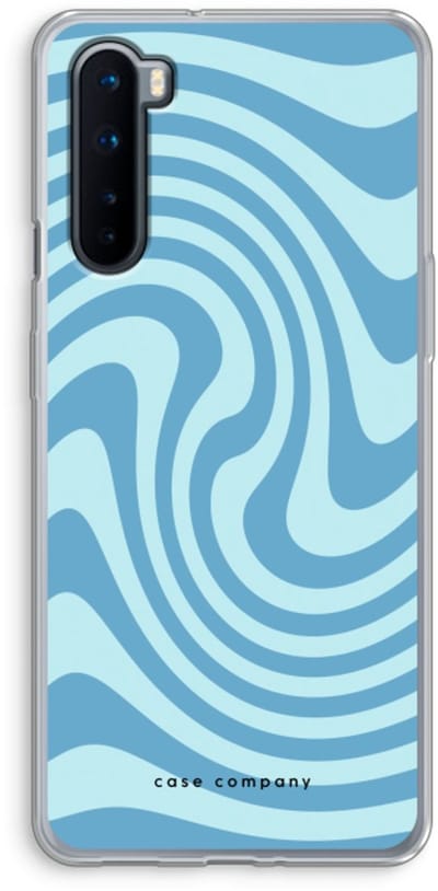 Case Company® - Hoesje geschikt voor OnePlus Nord hoesje - Swirl Blauw - Soft Cover Telefoonhoesje - Bescherming aan alle Kanten en Schermrand