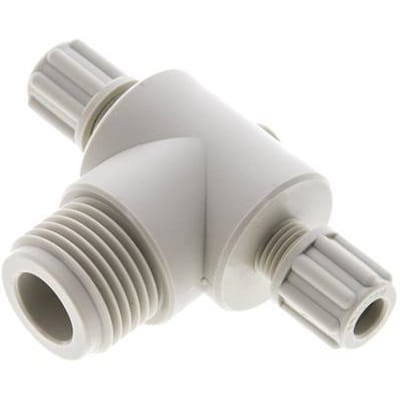 6X4Mm En G1/2'' PP T-Vormige Knelfitting Met Buitendraad 10 Bar