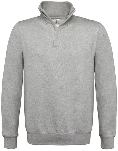 Katoenen sweatshirt met 1/4 rits B&C ID.004