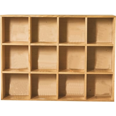 Étagère de rangement en bois à 12 compartiments pour figurines d'action, boîte à ombre en bois, organisateur pour chambre à coucher