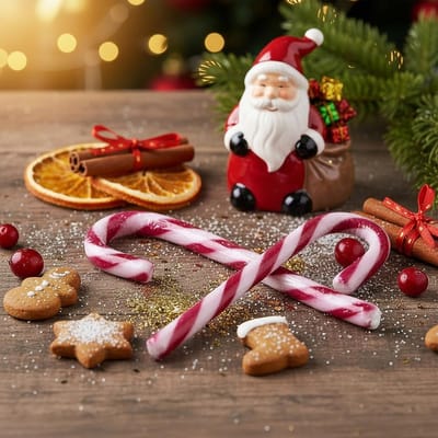 Dailygoods- Zuurstokken met muntsmaak - 24 stuks - Kerstdecoratie - Kerstboomversiering - Snoep - Eetbare hangers - Feestelijke lichtglans - Kerstversiering