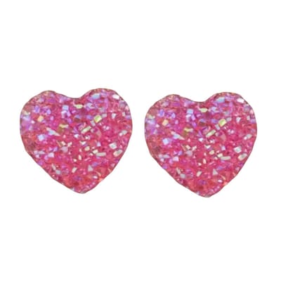 clip oorbellen -roze -hartje -kinderen- geen gaatje- Charme Bijoux