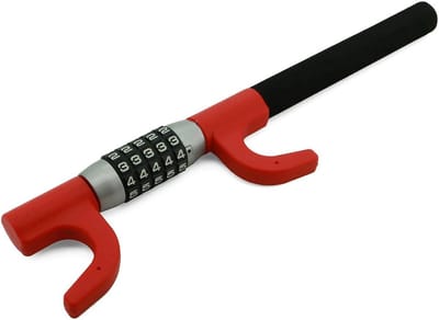 Stuurslot - Diefstalbeveiliging Auto - Voertuig Beveiligen - Gehard Staal - 245 cm Breed - Rood