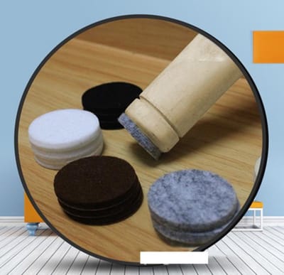 Zelfklevende meubelonderzetters | 24 stuks | Zwart | Ø1.2cm | Stof | Meubelonderzetters | Vloerbeschermer | Anti-slip stoelpoot | Anti-kras vilt | Stoffen stoelbeschermer | Beschermvilt rond | Tafelonderzetter | Plakvilt | FSW-Products