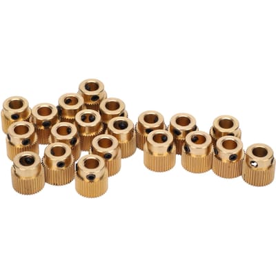 20 Pièces Pignon d'entraînement 40 Dents Laiton Jaune Accessoires de Rechange Imprimante 3D 11 mm x 11 mm beige