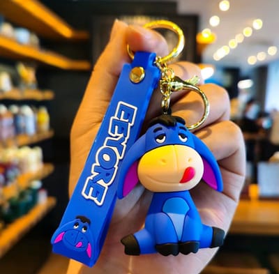 Pradeo - Alternatieve Sleutelhanger Van Iejoor - Eeyore - Winnie The Poeh - Hard Siliconen - Cadeau Voor Volwassenen en Kinderen - Geschenk Voor Verjaardagen en Feestdagen - Key Chain