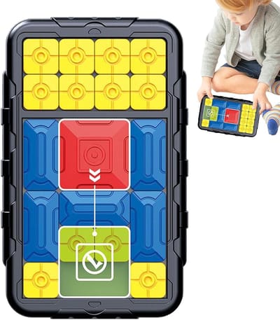 Schuifpuzzel - Breinbreker Puzzelspel - Logisch Denken Trainen - 500+ Uitdagingen - 19.6x12.1 cm - Zwart