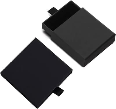 Lege Kleine Sieraden Geschenkdozen - Kartonnen Opbergdozen voor Ringen, Oorbellen en Armbanden (Zwart)