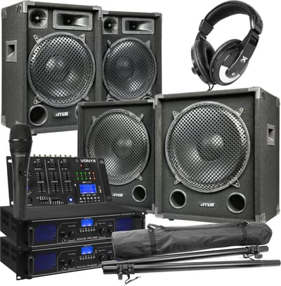 MAX 1215 Complete 2200W 2.2 DJ Set