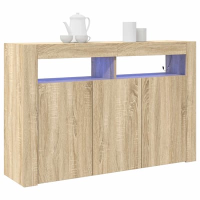 vidaXL - Dressoir - Sonoma - Eik - 116 - x - 30 - x - 75 - cm - Bewerkt - hout
