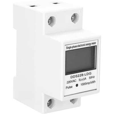 DDS-LDG 220 V 50 Hz enkelfasige elektrische energiemeter met LCD-scherm 35 mm DIN-railmontage without backlight veelkleurig