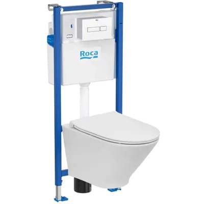 Roca Gap Inbouwtoilet Set Met Randloze Toiletpot - Wit