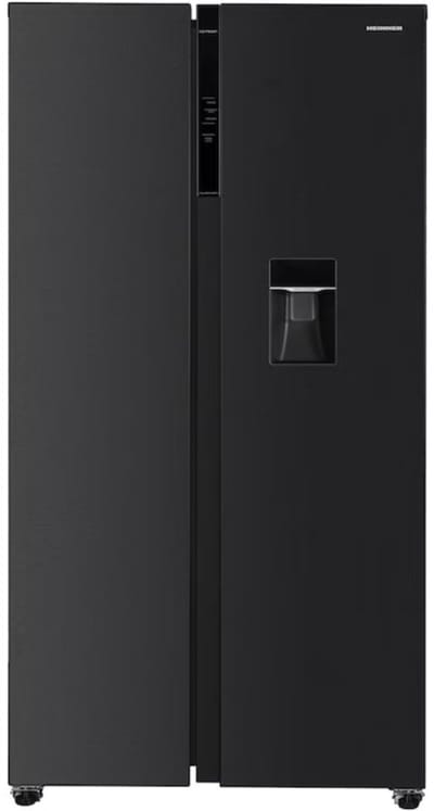 Heinner HSBS-HM592NFDXWDE++ Amerikaanse Side-by-Side Koelkast met Waterdispenser – 592 L – Full No Frost – LED Touch Display – InoxCool – Inox Antraciet – 5 Jaar Garantie