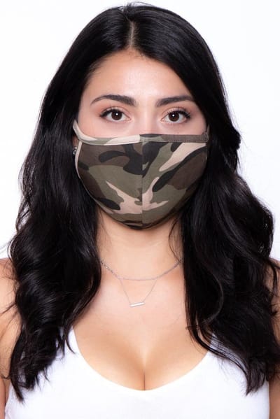 Premium kwaliteit katoen mondkapje - mondmasker - gezichtsmasker | herbruikbaar / Wasbaar | Camo Groen Army - AWR