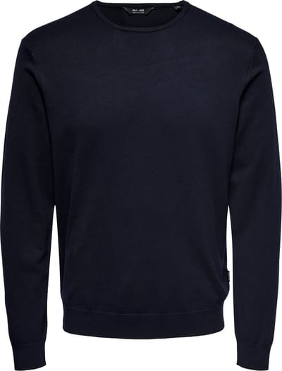 Only & Sons Trui Onswyler Life Ls Crew Knit Noos 22020088 Dark Navy Mannen Maat - XS