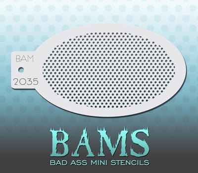 Bad Ass Stencil Nr. 2035 - BAM2035 - Schmink sjabloon - Bad Ass mini - Geschikt voor schmink en airbrush