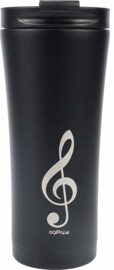 Music Gifts - Coffee-to-go Thermosbeker - Vioolsleutel design - 0,5L inhoud