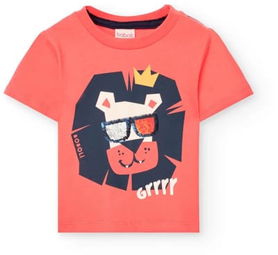 Boboli Knit T-shirt Met Korte Mouwen Roze 12 Months Jongen