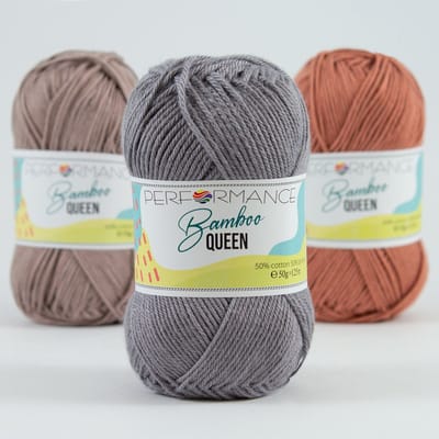5 bollen Bamboo queen - grijs (2001) - 50 grams bamboe met katoen garen - super zacht haakgaren