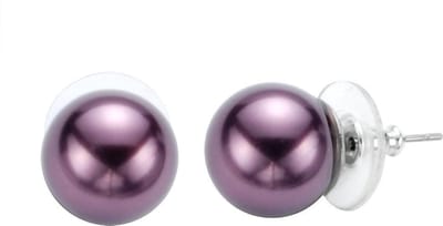 Behave Parel Oorbellen Paars 12 mm – Grote Pareloorstekers – Nikkelvrij – Dames – Inclusief Cadeauverpakking
