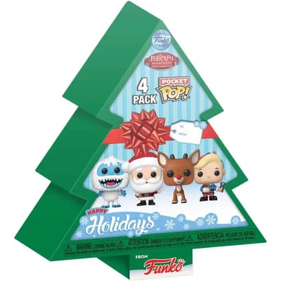 Funko Rudolph The RedNosed Reindeer - Pocket POP! 4-Pack Tree Holiday 4 cm Verzamelfiguur - Multicolours