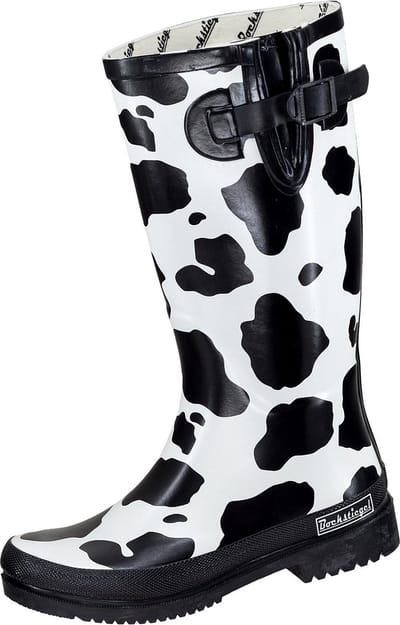 Bockstiegel regenlaarzen Cow regenlaarzen, zwart/wit