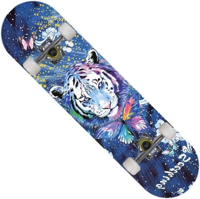 Skateboard - Longboard Penny Board - Outdoor Sport - Dubbel Kick Deck - 80 x 20 cm - Meerkleurig