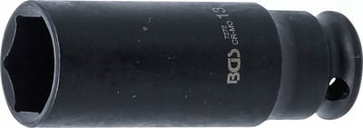 BGS Kracht Dopsleuteldop zeskant, diep - 1/4 - 13 mm