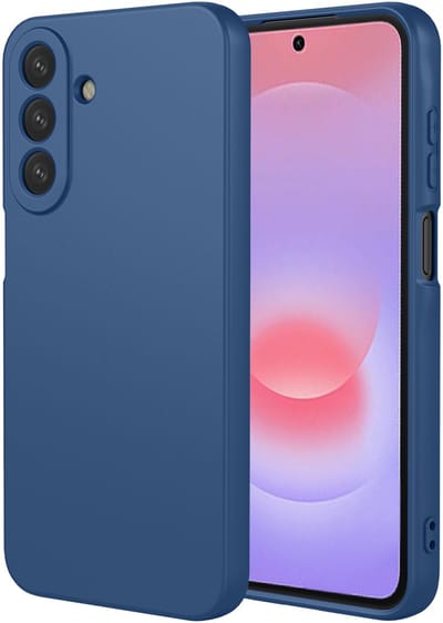 MobyDefend Hoesje - Geschikt voor Samsung Galaxy A27 - Matte Siliconen Backcover - Blauw