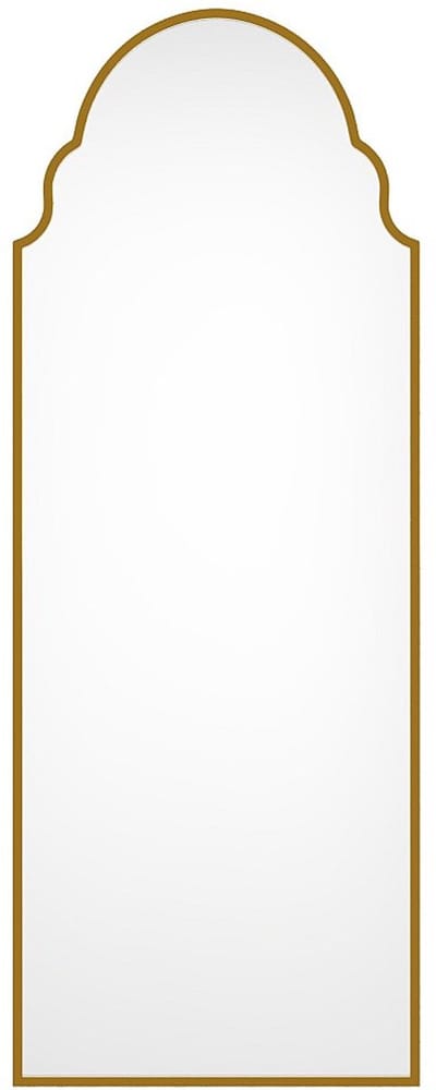 Vente-unique Grote metalen spiegel - B. 60 x H. 160 cm - Goud - KARIAN