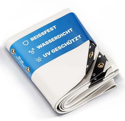 Premium Waterdicht Afdekzeil 300x200cm - UV Bestendig Vrachtwagenzeil met Ogen - Voor Tuin, Dak en Bouw - Winterbestendig Beschermzeil - Wit