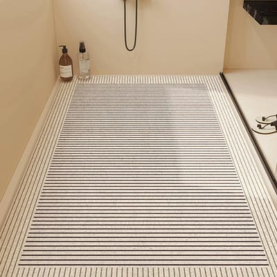 Douchemat Antislip Modern Eenvoudig Sneldrogend Luffa Met Afvoergat PVC Douchemat Lijn 80 X 120 Cm