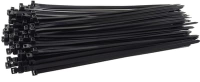 PRO-TIE® - Tyraps, kabelbinders 300 x 9 mm Zwart UV bestendig (Zak 100 stuks) (tiewrap/tyrap/tie-wrap/bundelbandje/colsonbandje/)