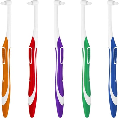 Set van 5 zachte tuft tandenborstels voor orthodontische brackets, dieptereiniging, mondverzorging en tandheelkundige hygiëne