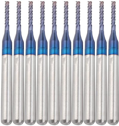 Zeynomax - CNC Freesbits - 10 Delen Set - 1.4mm Carbide Router Snijgereedschap - Precisiebewerking - Hoogwaardige Snijkwaliteit - Geschikt voor Hout..