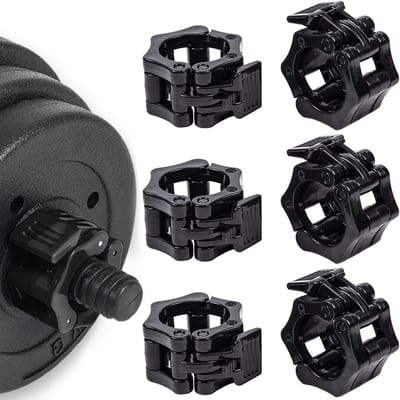 Set van 6 Dumbbell Sluitingen, 30 mm Snelsluiting voor Halters, Barbell Clips, Sterke Nylon en ABS, Fitness Accessoires voor Krachttraining en Gewichtheffen