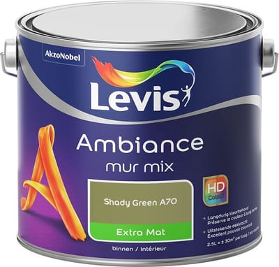 Levis - Ambiance Mur Extra Mat Mix - Shady Green A70 - Mengverf - 2,5 L
