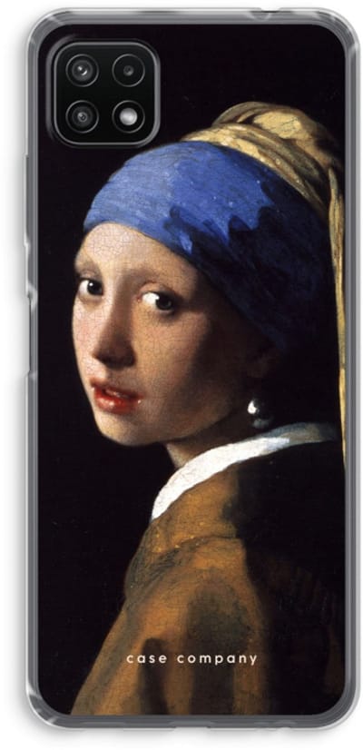 Case Company® - Hoesje geschikt voor Samsung Galaxy A22 5G hoesje - The Pearl Earring - Soft Cover Telefoonhoesje - Bescherming aan alle Kanten en Schermrand
